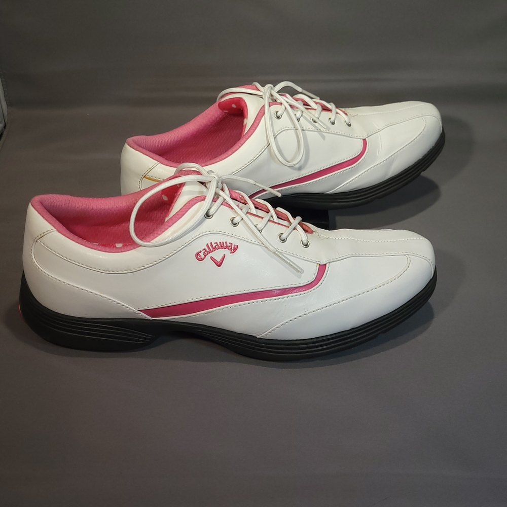Callaway Women's White and Pink Golf Shoes